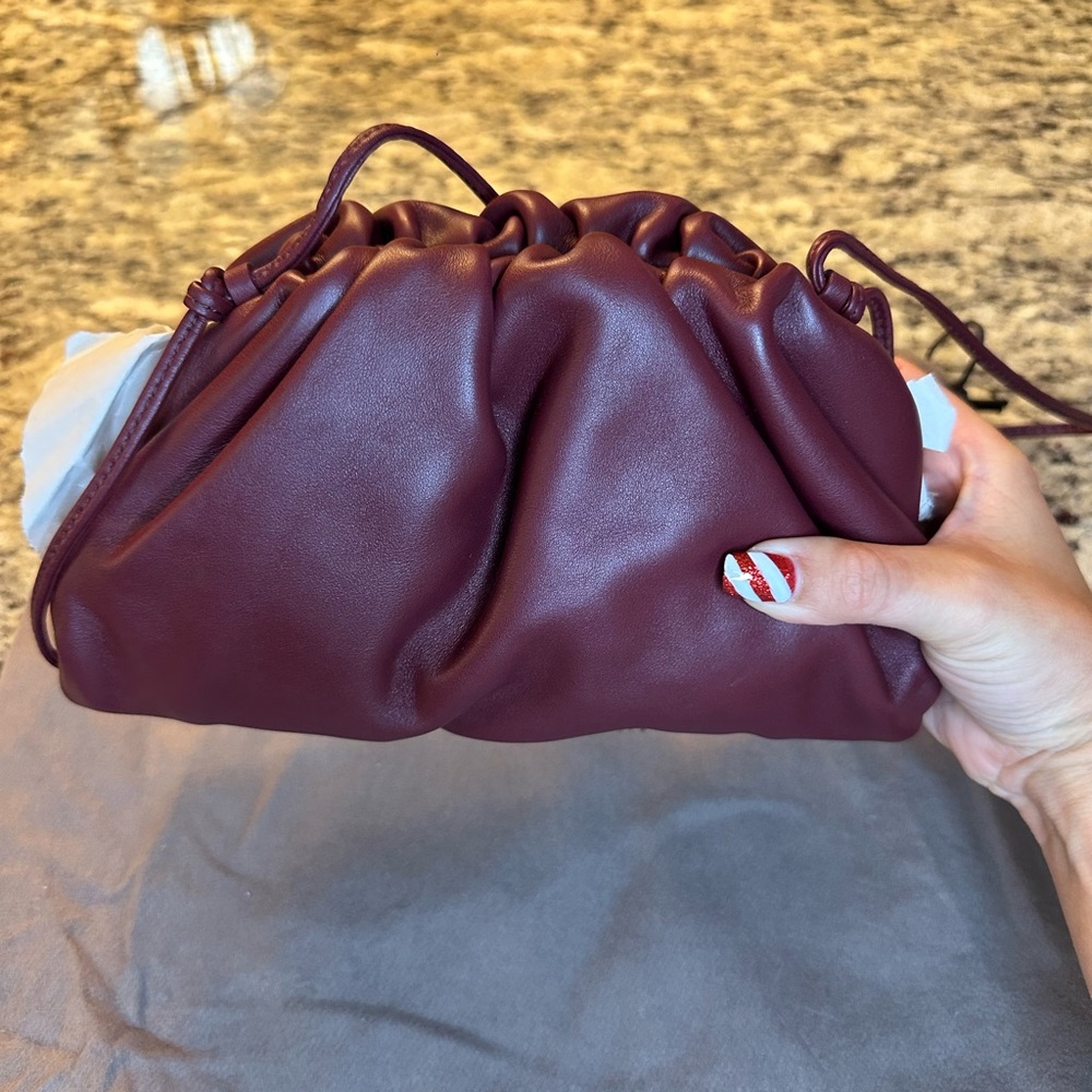 Bottega Mini Pouch in Burgandy